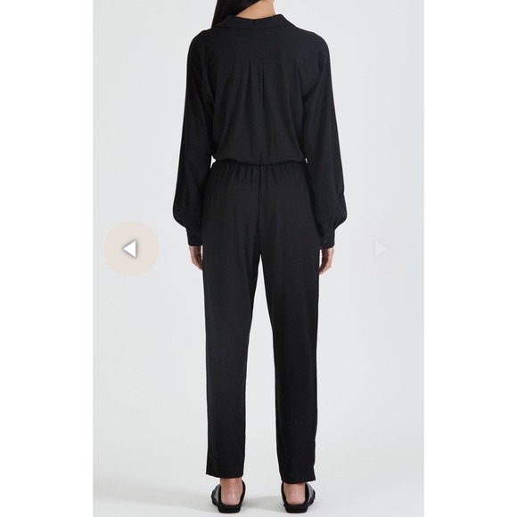 ATM Anthony‎ Thomas Melillo Long Sleeve JumpSuit Size Large Black Over Sized - Picture 11 of 14